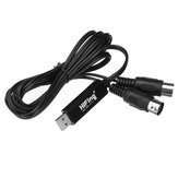 HiFing UM1X1 USB to MIDI Cable Interface Converter - IN OUT Midi Cable Host Adapter Plug Controller Wire Cord For Keyboard Synthesizer Piano Instrument to Computer PC Windows Laptop