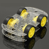 Kit Sasis Mobil Robot Pintar 4WD Geekcreit Dengan Encoder Kecepatan Magnet Kuat/TT Motor