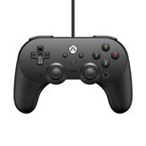 يد تحكم 8Bitdo Pro 2 USB موصولة بالكمبيوتر الشخصي بواسطة منفذ Xbox من الأجهزة المحمولة للعبة Xbox لجهاز تحكم في الألعاب Windows بتك v7s مع تحكم بالاهتزاز وجويستيك مع منفذ سماعة 3.5 ملم