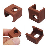 5 stuks MK10 Koffiekleurig Siliconen Beschermhoes voor Verwarmingsaluminium Blok 3D-printeronderdeel Hotend