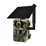 ESCAM QF380 4G 1440P 16MP Câmera de caça sem fio com detecção de movimento PIR Visão noturna Áudio bidirecional IP66 Câmeras de monitoramento de animais selvagens alimentadas por energia solar Versão UE