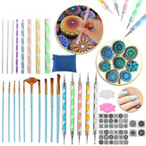 Set di 70 strumenti per Mandala Dotting Kit per pittura su rocce Pennello per nail art Kit per stencil e forniture per pittura
