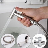 Zestaw natryskowy do ubikacji z wężem ze stali nierdzewnej, baterią umywalkową i prysznicem ręcznym