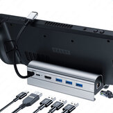 Bakeey Steam Deck Dock 6'sı 1 arada Steam Deck Docking İstasyonu Standı Aksesuarları 3*USB 3.0 HDMI 4K@60Hz Gigabit Ethernet 1000Mbps PD 60W Hub