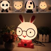 Preciosa lámpara de mesa nocturna para bebé y niño con perro, oso, conejo y panda 220V