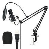 Condensador BlitzWolf® BW-CM2 Micrófono USB Micrófono Kit de sistema dinámico de audio Soporte en voladizo Juego de red antiproyección Grabación de sonido Vocal Micrófono