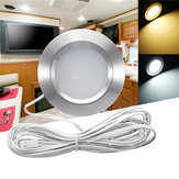 Светодиодный круглый встроенный потолочный светильник RV, плоская панель, направленный свет шкафа, теплый белый/белый