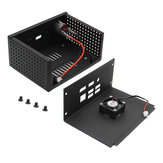 Metal Case + Power Control Switch + Cooling Fan For X820 SSD/HDD Storage Board