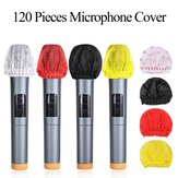 120 Pcs Microphone Cover Odor Removal Disposable Mike Cover Non-Woven Cloth Shield Micraphone Cover Socks Mics