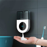 Distributeur automatique de savon à batterie mural avec affichage LED. Sans contact, avec 3 modes de bulles réglables et désinfectant pour les mains.