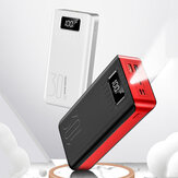 Bakeey 30000mAh DIY Power Bank Caso LED Flash Carregamento leve e rápido para iPhone XS 11Pro Huawei P40 Pro Mi10 S20 + Note 20