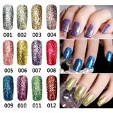 12 Colors Bright Diamond-sliver Glitter Micro Grain Nail Art UV Gel Polish Gorgeous Soak Off