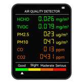 6 w 1 PM2.5 PM10 HCHO TVOC CO CO2 Monitor Multifunkcyjny Tester jakości powietrza do domu biura i hotelu