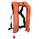 Automatická nafukovací záchranná vesta s 4 odrazkami. Vhodná pro dospělé, použitelná při plachtění, rybaření, plavání a surfování. Maximální velikost pasu 52''.