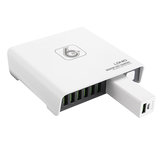 LDNIO A6802 40W 6 puertos USB Cargador USB Cargador de escritorio Enchufe de la UE con Power Bank 2600mAh