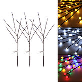 3 lumières solaires de jardin extérieur en forme d'arbre pour pelouse, chemin ou cour, lumières de décoration de Noël