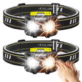 SGODDE XPG+COB LED-Kopflampe mit 6 Modi, USB-aufladbar, wasserdicht, für Angeln und Camping