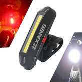 XANES 2 en 1 500LM Luz de bicicleta LED recargable por USB con luz trasera ultraligera de advertencia nocturna.