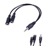 3,5 мм 1/8 штекер 2 двойных штекера Y сплиттер аудио кабель