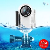 PULUZ PU556T 30m Su Altı Su Geçirmez Kılıf Kamera Su Sporları Dalış Koruyucu Kabuk Toz Geçirmez Kapak Insta360 Go 2 için Taban Adaptörü ile