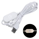 DC5V 1.5M White Shell USB Touch Dimmer Light Switch Power Supply for LED Strip Table Desk Lamp 