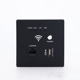 300Mbps Wall Embedded Router Wireless AP Panel Router OPENWRT System WiFi Repeater Extender USB Charging Socket for Home Use