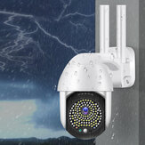 Cámara de seguridad PTZ WIFI impermeable para exteriores con IP inalámbrica CCTV IR de 122LED 1080P