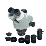 HAYEAR Simul-fokales 7X-45X-Trinokularzoom-Stereomikroskop Kopfmikroskop WF10X 20-mm-Okularobjektiv