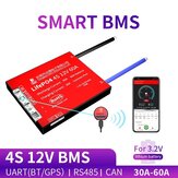 DALY BMS 4S 12V 30A 40A 50A 60A Placa de protección inteligente para batería 3.2V 18650 BMS LiFePO4 con función Bluetooth UART RS485 CAN NTC