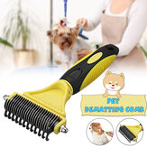 Kétoldalú háziállat-kefe kutya macska szőrzet ápolása kihulló haj eltávolítása gondozás Pet Rake 12/23 penge