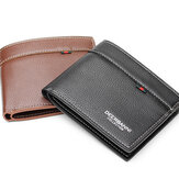 Men Pu Leather Short Business Horizontal Wallet Card Holder