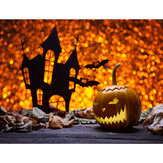 7x5FT Castillo Calabaza Linterna Tema de Halloween Fotografía Telón de fondo Estudio Prop Fondo