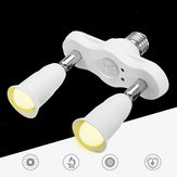 Porta lampadine a LED con sensore di movimento a infrarossi PIR a doppia testa E27 e presa AC110-240V