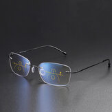 Unisexe double usage sans cadre multi-focus Anti-lumière bleue intelligente Zoom automatique lunettes de lecture lunettes presbytes