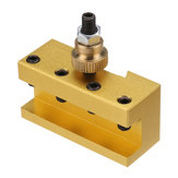 Machifit 1/4-3/8 Inch 20x25x50mm Aluminum Turning and Facing Holder for Quick Change Tool Post Holder Gold