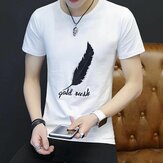 Camiseta de algodão de mangas curtas masculina, camiseta sólida masculina, roupas de verão