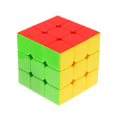 クラシックマジックキューブおもちゃ3x3x3 PVCステッカーブロックパズルスピードキューブシュガーカラー