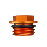 غطاء براغي زيت المسمار باللون البرتقالي من الفولاذ المقاوم للصدأ CNC ل KTM 125-530 SX/SX-F/EXC/EXC-F