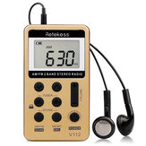 Retekes V-112 FM-Radio Tragbares Mini-Radio FM AM 2-Band-Stereoradio Digitale Abstimmung Tragbares digitales Taschenradio