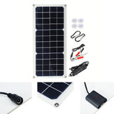 Panel Solar Monocristalino Semiflexible de 16V 10W 1.2A 420x190x2.5mm con Caja de Conexiones Trasera y Puerto USB Individual