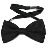 Cravatta Nero Arco Uomo Nero-Classico Tessuto raffinato raffinato vestito Banchetto Nozze Cravatta Regolabile 