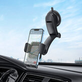 HOCO CA118 لوحة القيادة المركزية / حامل الزجاج الأمامي للسيارة دوران 360 درجة للهواتف المحمولة 4.5-7 بوصات لعرض 66-86 مم لهاتف iPhone 14 13 POCO X3 NFC / POCO F3