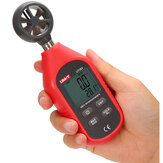 Medidor de velocidad del viento digital miniatura de bolsillo UNI-T UT363 Anemómetro de bolsillo Probador de temperatura de velocidad Termómetro