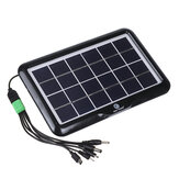 3.2W Portable Outdoor Solar Panel Polycrystalline Silicon Solar Panel With Interface Mobile Phone Fan Emergency Light Charging Board Output 6V with One to Five Cables