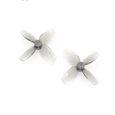 2Pairs HQProp Micro Whoop Propeller 40MMX4 Grey (2CW+2CCW)-Poly Carbonate-1.5MM Shaft for FPV Racing RC Drone