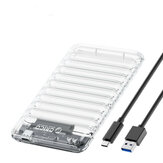 ORICO 2.5-дюймовый прозрачный корпус для жесткого диска SATA на USB3.0 / Type-C для твердотельных накопителей для ПК и ноутбука до 6 ТБ