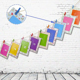 Honana HN-CH011 10 stuks Kleurrijke Houten Waslijnhaakjes Duurzame Fotopapier Knijpers Knutselclips