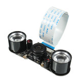 5 MP Gran angular ojo de pez Lente visión nocturna Cámara + 2PCS IR Sensor luz LED para Raspberry Pi 2/3/Model B