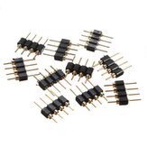 10X 4pin Male Connector For RGB 5050/3528 LED Strip Light Connect