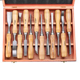 12 шт. набор резных инструментов для деревообработки из хромванадиевой стали, режущие ножи для резьбы по дереву